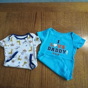 Baby Onesies Set - Blue and White